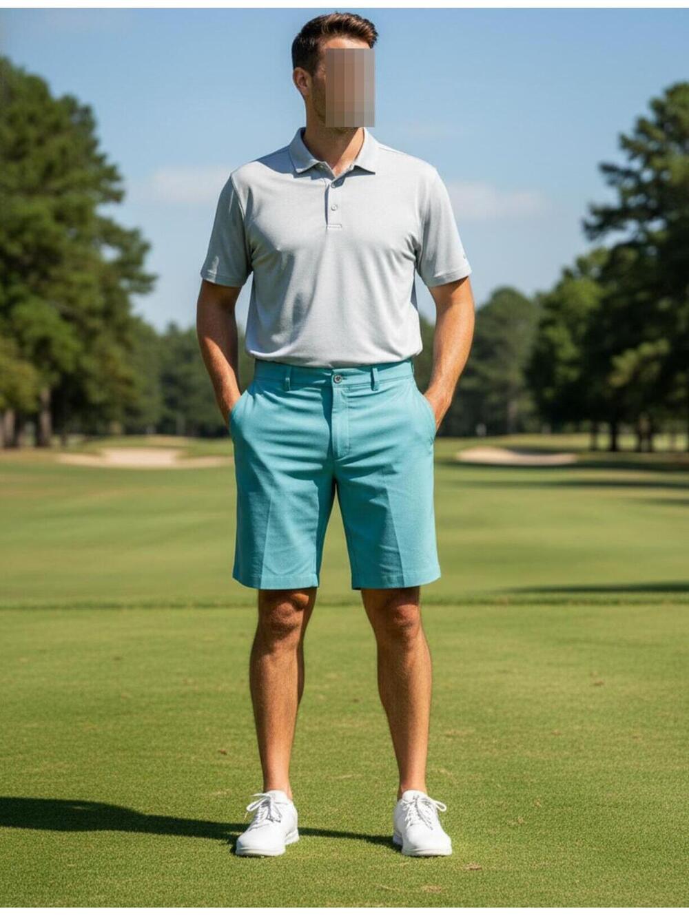 PGATOUR Men's Golf Shorts Size 36 Turquoise Performance Flat